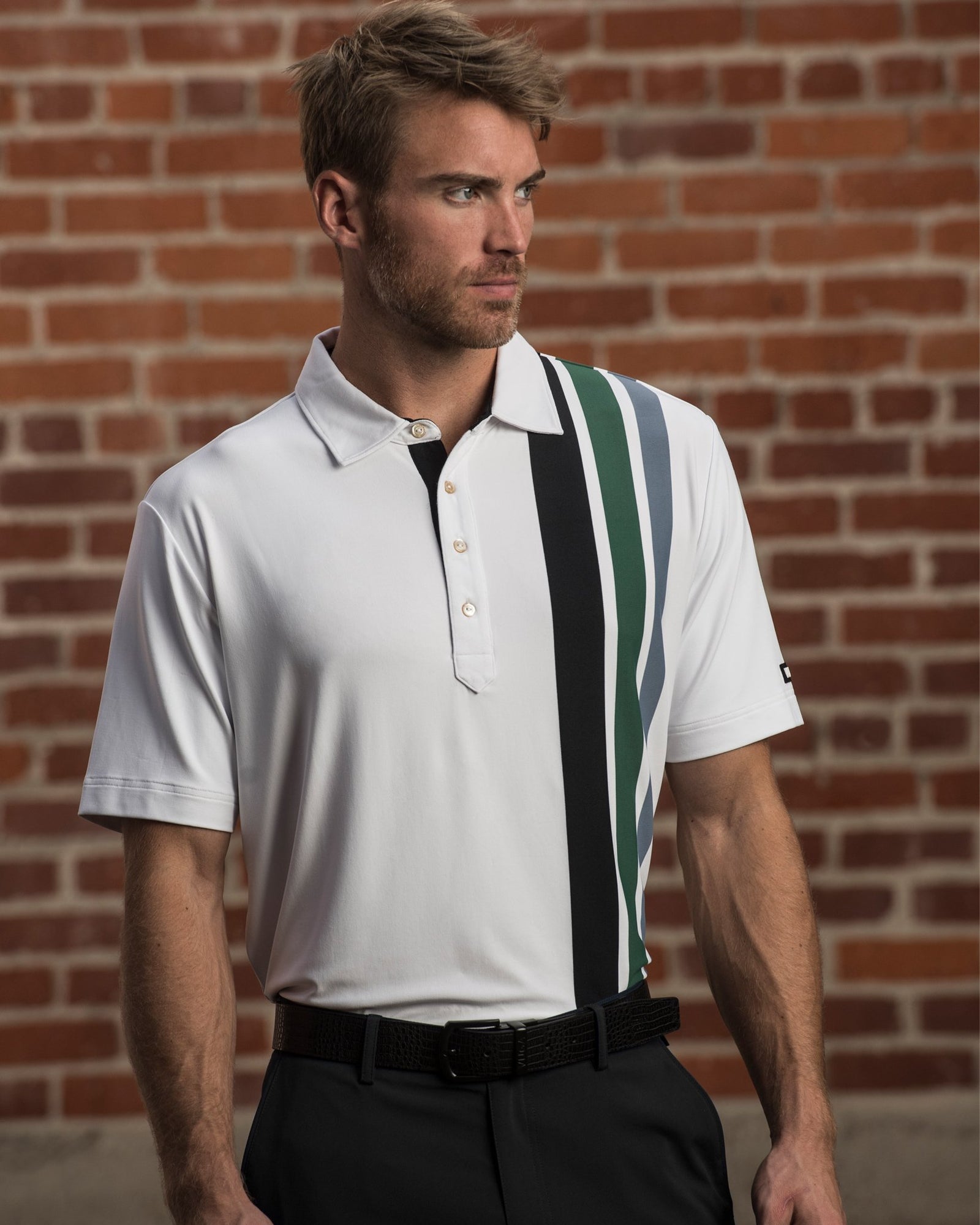 Graham Vertical Stripe Polo